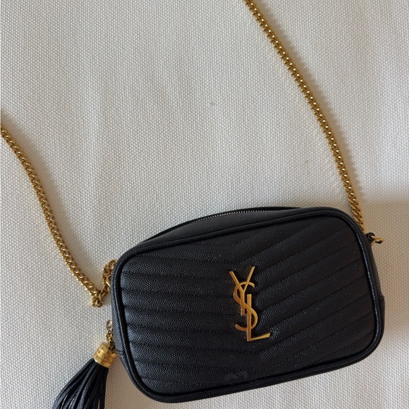 Yves Saint Laurent Lou Mini Black Quilted Leather Crossbody Bag - Picture 3 of 13